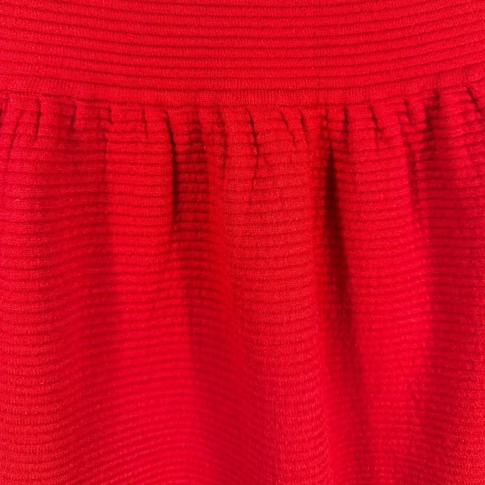 Cynthia Rowley Red A-Line Ribbed Skirt Size Medium‎ Women's Stretch Waist - Picture 4 of 9